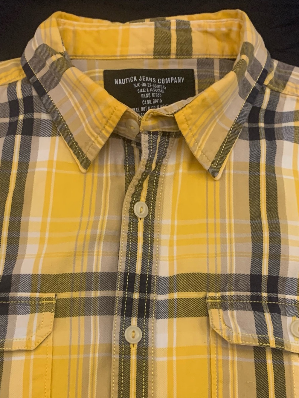 NAUTICA JEANS CO. LS All Cotton Plaid Shirt